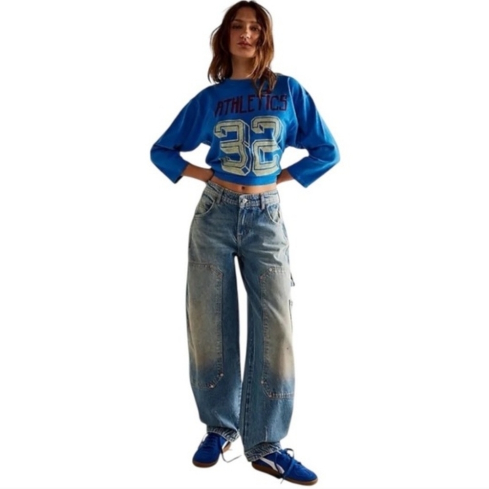 FREE PEOPLE CARPENTER BARREL HIGH RISE LOREN BARREL